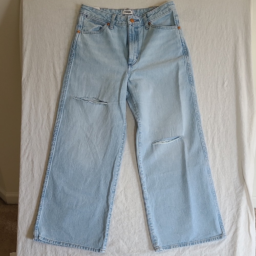 Wrangler Light Blue Flare & Wide Leg Jeans